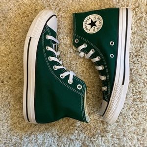 Green high top converse